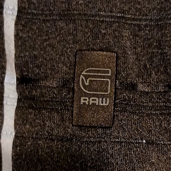 Vintage G-Star RAW Premium T-Shirt In Light Blue Stripe & Black Graphic Men XXL - Picture 5 of 8